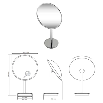 Sminkspegel <strong>Elega</strong>  Krom Blank 21.5 cm