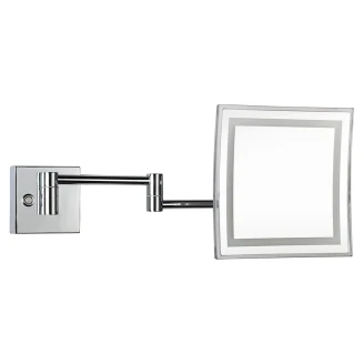 Sminkspegel med LED-belysning <strong>Elega</strong>  Krom Blank 22.5x22.5 cm