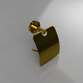 Toalettpappershållare med Lock <strong>Salina</strong>  Guld Blank