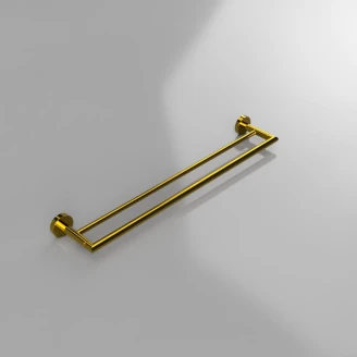 Dubbel Handdukshängare Salina Guld Blank 60 cm