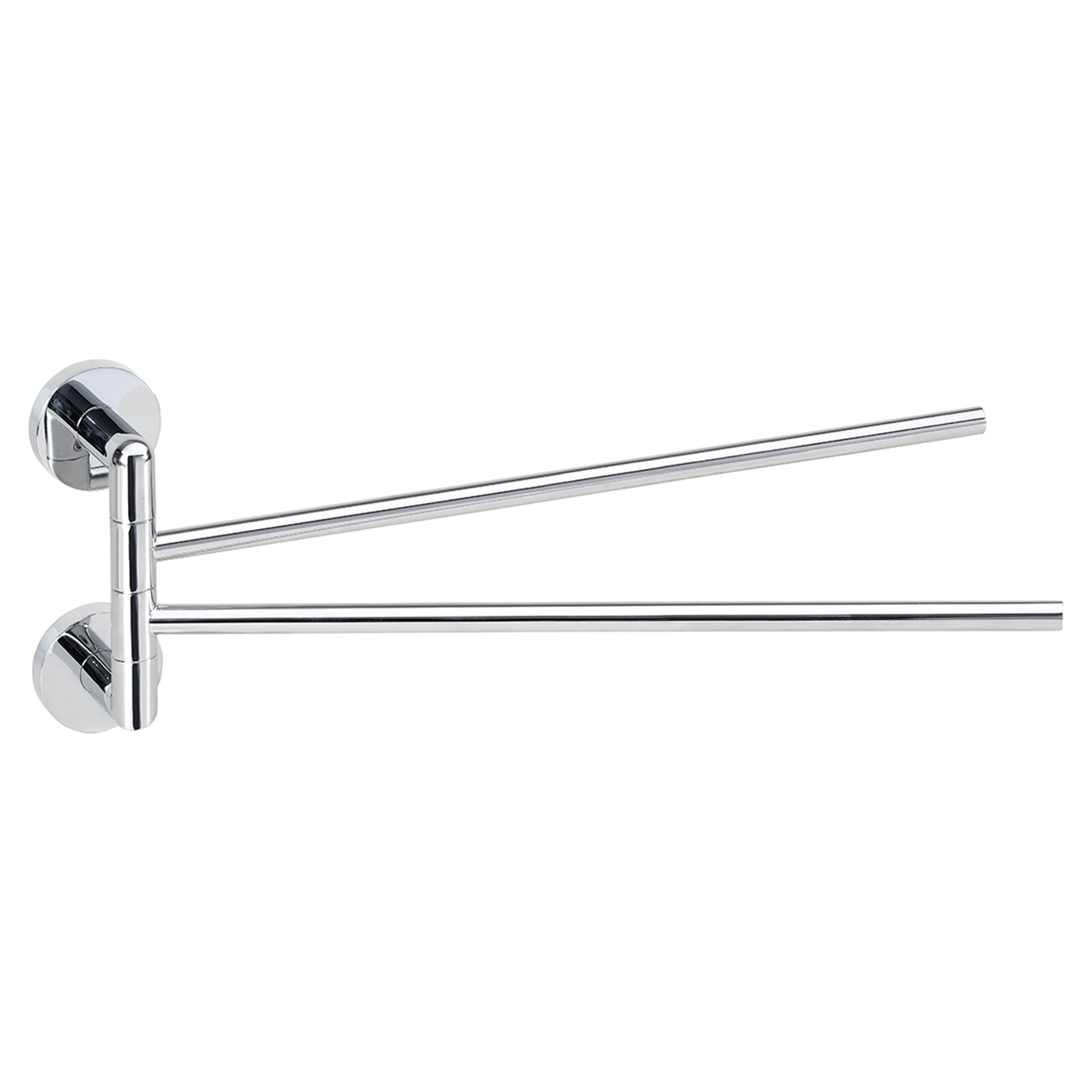 Dobbel Håndkleholder Svingbar Avora Krom Blank