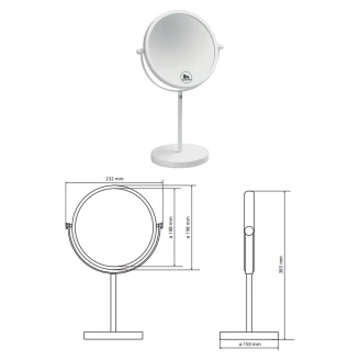 Sminkspegel <strong>Vionne</strong>  Vit Matt 20 cm
