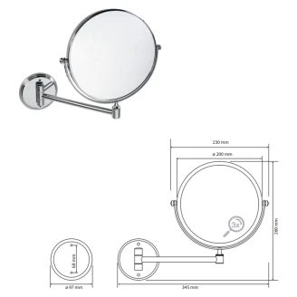 Sminkspegel <strong>Elega</strong>  Krom Blank 20 cm