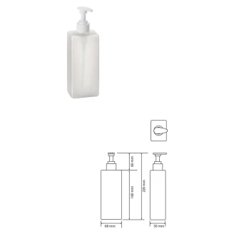 Fyrkantig Plastflaska med Pump till Tvåldispenser 500 ml