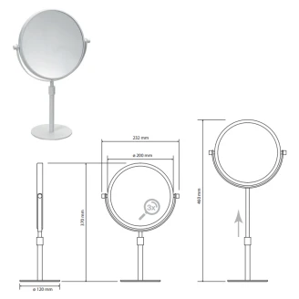 Sminkspegel <strong>Vionne</strong>  Vit Matt 20 cm