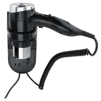 Väggmonterad Hårtork 1600 W Svart Matt