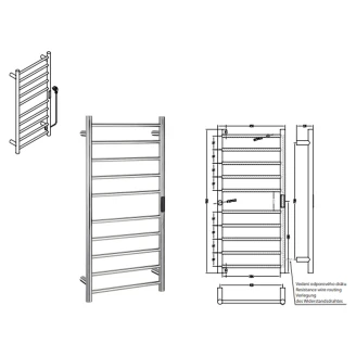 El Håndklestork 130 W <strong>Svalin</strong>  Krom Blank