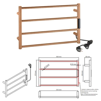 El Håndklestork 63 W <strong>Svalin</strong>  Kobber Matt