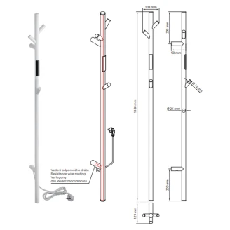 El Håndklestork 30 W <strong>Svalin</strong>  Hvit Matt