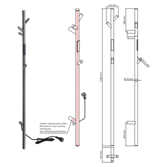 El Handdukstork 30 W Svalin Grafit Matt