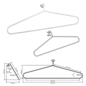 Håndkleholder for El Håndklestork <strong>Svalin</strong>  Hvit Matt