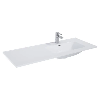 Tvättställsskåp Tivra Höger Vit Blank 120 cm med Handfat Vit