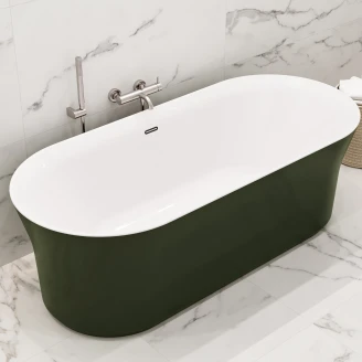 Ravak Badkar <strong>Ypsilon</strong>  Grön Matt 180x80 cm med Krom Bräddavlopp och Bottenventil