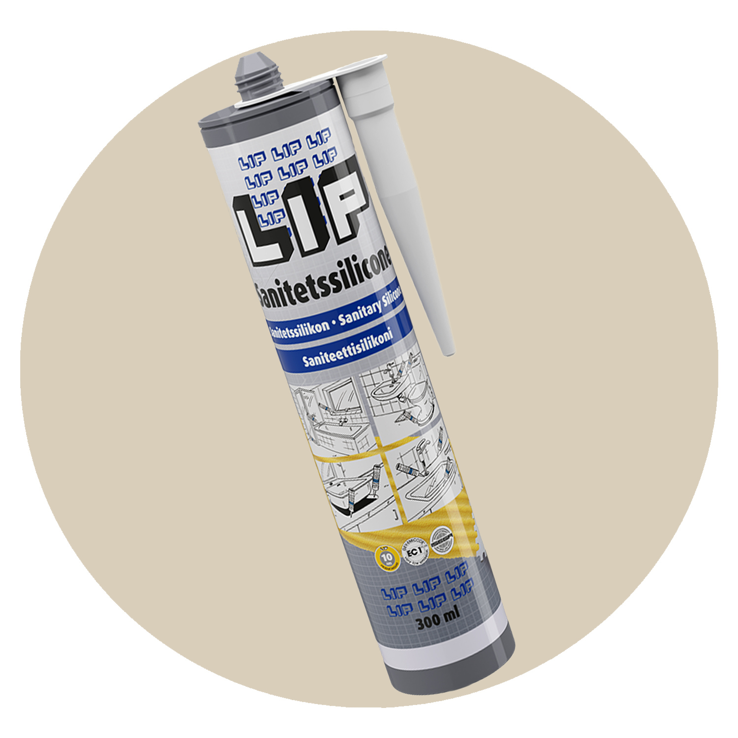 Silikon Ljusbeige 300 ml