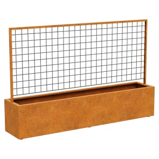 Cortena Utekruka med Spaljé <strong>Red Centro</strong>  Cortenstål 250x50x160 cm