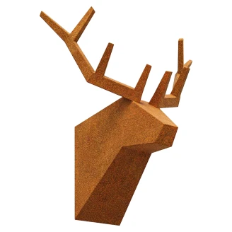 Cortena Dekorativ Väggfigur Deer Stort <strong>Antlers</strong>  Cortenstål