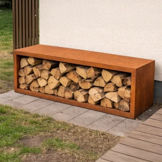 Vedställ <strong>Vermis</strong>  Cortenstål 150x38x50 cm