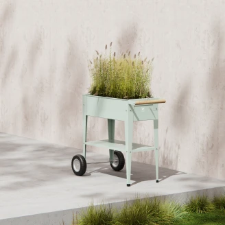 Herstera Plantebord med Hjul <strong>Olivares</strong>  Opuntiagrønn 75x35x80 cm