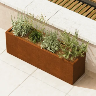 Herstera Utekruka <strong>Verde Vivo</strong>  Cortenstål 150x40x50 cm
