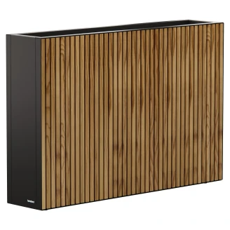 Herstera Utekruka <strong>Hontanar</strong>  med Justerbar Volymfunktion Termoträ, Svart 120x25x80 cm