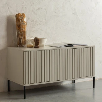 Woood TV-Bänk <strong>Gravure</strong>  Sand Damm, Svart 100 cm