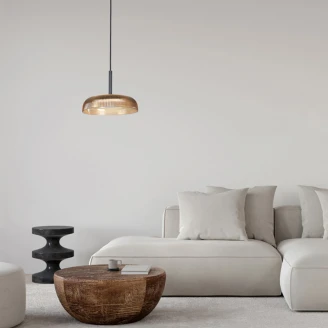 Hängande Lampa <strong>Quera</strong>  Gul, Svart Blank