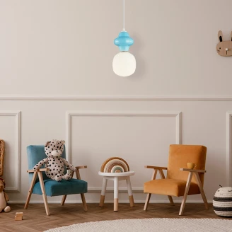 Hängande Lampa Uno <strong>Norin</strong>  Blå Matt Ø 15 cm
