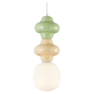 Hängande Lampa Duo <strong>Norin</strong>  Gul, Grön Matt Ø 18 cm