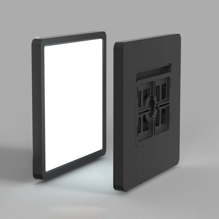 LED-panel Firox Svart Matt 30x30 cm