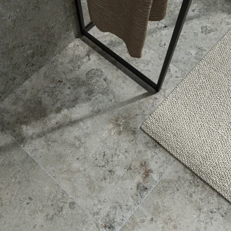 Gulvflis <strong>Kalksten Fjäll</strong>  Gråbeige Matt Struktur 3D 60x60 cm