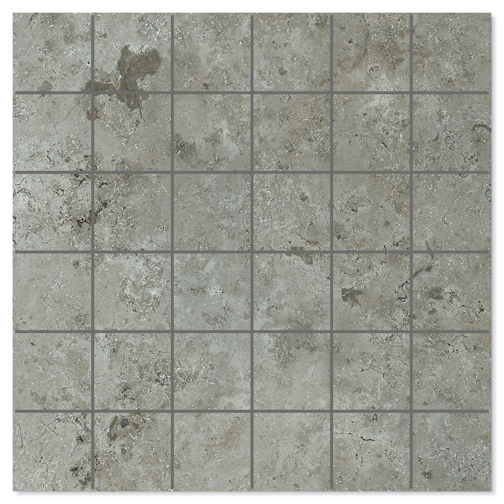 Mosaikk Gulvflis Kalksten Fjäll Gråbeige Matt Struktur 3D 30x30 cm