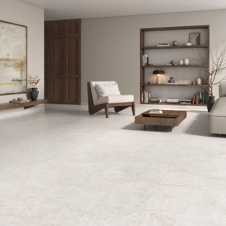 Marmor Klinker Glace Cream Satin 120x120 cm