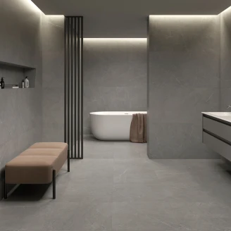 Marmor Klinker <strong>Soapstone Lux</strong>  Grå Matt-Struktur 3D 60x60 cm