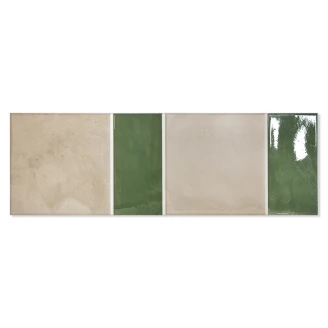 Klinker <strong>Prato</strong>  Beige Grön Matt-Blank 15x45 cm