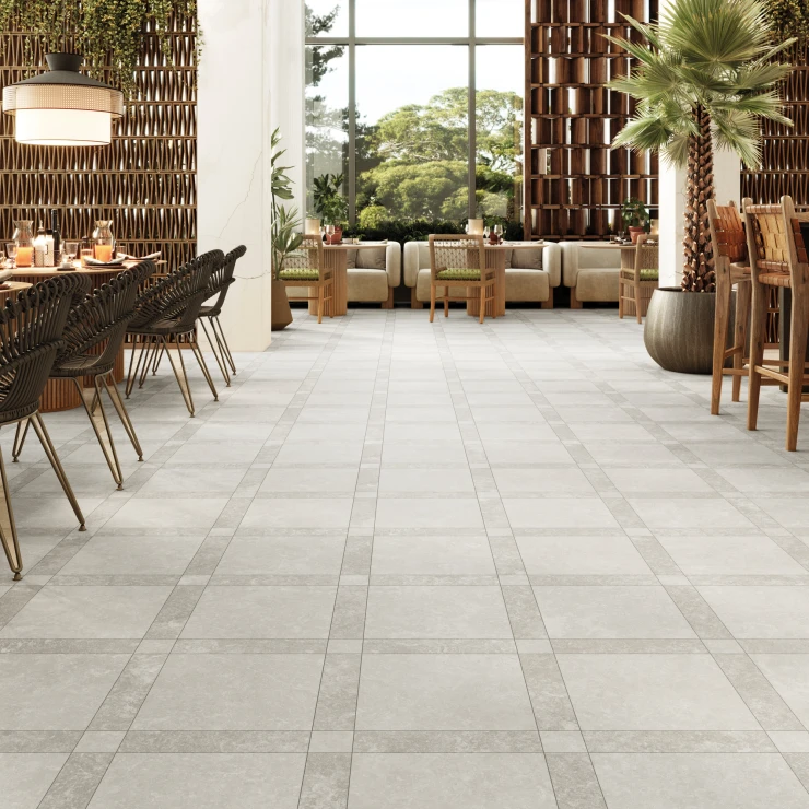Marmor Gulvflis Cadence Elfenben Matt 44x44 cm