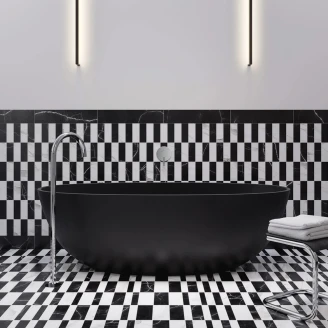 Omnires Badkar <strong>Shell M+</strong>  Svart Lava Matt 160x75 cm