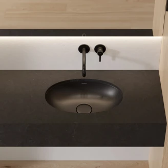Omnires Tvättställ <strong>Shell M+</strong> Svart Lava Matt 48x31 cm