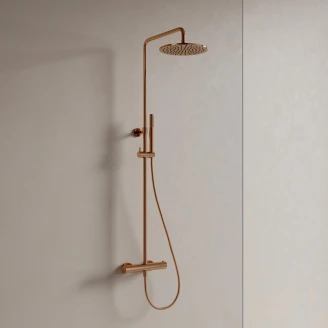 Omnires Takduschset <strong>Y</strong>  Koppar Matt med Termostat