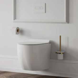 Omnires Väggmonterad Toalettborste <strong>Modern Project</strong>  Guld Blank