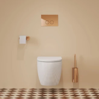 Omnires Väggmonterad Toalettborste <strong>Modern Project</strong>  Koppar Blank