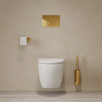 Omnires Väggmonterad Toalettborste <strong>Modern Project</strong>  Guld Blank