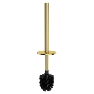 Omnires Toalettpappershållare & Borste med Hylla <strong>Modern Project</strong>  Borstad Mässing Matt