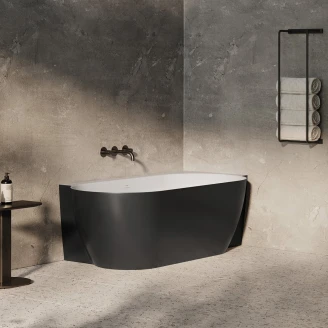 Ravak Hörnbadkar Freedom Svart Matt 170x86 cm Höger
