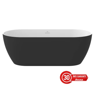 Ravak Badkar Freedom Svart Matt 170x77 cm