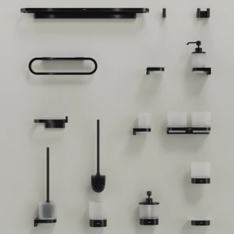 Ravak Dubbelväggkrokar <strong>Chrome</strong>  Svart Matt