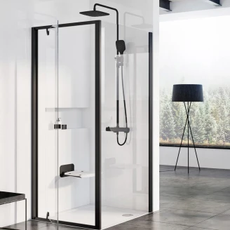 Ravak Duschhörn <strong>Pivot</strong>  90x100 cm Svart Matt