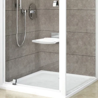Ravak Duschkabin <strong>Pivot</strong>  90x90 cm Vit-Krom Blank