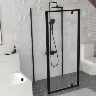 Ravak Duschkabin <strong>Pivot</strong>  90x90 cm Svart Matt