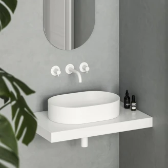 Ravak Tvättställ <strong>Ceramic Slim</strong>  Oval Vit Matt 55 cm