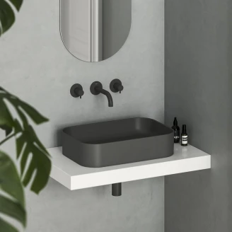 Ravak Tvättställ <strong>Ceramic Slim</strong>  Rektangulär Antracit Matt 55 cm